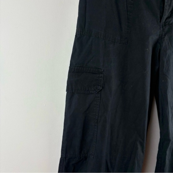 Cotton On Women’s Baggy Cargo Pants Black Size 6 Skater Grunge Goth Streetwear - Picture 4 of 10